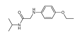 p-Phenetidino-essigsaeure-isopropylamid结构式
