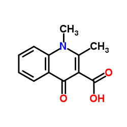 1,4-二氢-1,2-二甲基-4-氧代-3-喹啉羧酸结构式