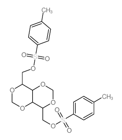 2,7-bis[(4-methylphenyl)sulfonyloxymethyl]-3,5,8,10-tetraoxabicyclo[4.4.0]decane结构式