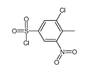 3-氯-4-甲基-5-硝基苯磺酰氯结构式