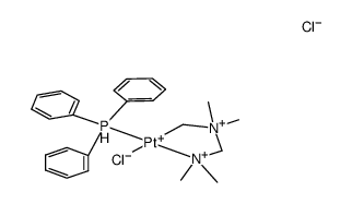 [Cl(triphenylphosphine)Pt(CH2NMe2CH2NMe2)]Cl Structure