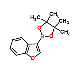 3-(4,4,5,5-四甲基-1,3,2-二噁硼烷-2-基)苯并[b]呋喃结构式