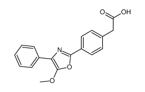 2-[4-(5-methoxy-4-phenyl-1,3-oxazol-2-yl)phenyl]acetic acid Structure