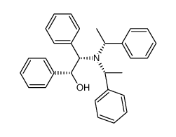 (2R,4S,5R,3'R)-N,N-bis(1-phenylethyl)-1,2-diphenyl-2-aminoethanol结构式