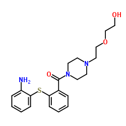 [2-[(2-氨基苯基)硫基]苯基][4-[2-(2-羟基乙氧基)乙基]-1-哌嗪基]甲酮结构式