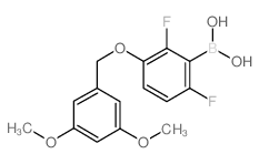 2,6-二氟-3-(3',5'-二甲氧基苄氧基)苯基硼酸结构式