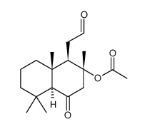 (1R,2R,4aS,8aR)-2,5,5,8a-tetramethyl-4-oxo-1-(2-oxoethyl)decahydronaphthalen-2-yl acetate结构式