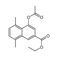 4-(乙酰基氧基)-5,8-二甲基-2-萘羧酸乙酯结构式