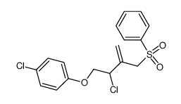 3-chloro-4-(4-chlorophenoxy)-2-(phenylsulfonylmethyl)-1-butene Structure