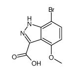 7-Bromo-4-methoxy-1H-indazole-3-carboxylic acid Structure