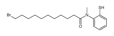 2-(N-(11-bromoundecanoyl)-N-methylamino)benzenethiol结构式