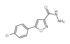 5-(4-溴苯基)异噁唑-3-羧酸酰肼结构式