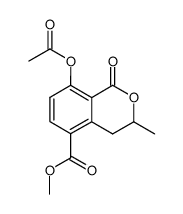 5-methoxycarbonylmellein acetate Structure