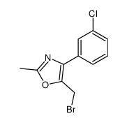 5-(bromomethyl)-4-(3-chlorophenyl)-2-methyl-1,3-oxazole Structure