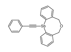 12-phenylethynyl-5H-7,12-dihydrodibenz[c,f][1,5]oxastibocine Structure