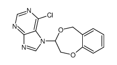 6-chloro-7-(3,5-dihydro-2H-1,4-benzodioxepin-3-yl)purine结构式