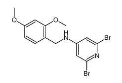 2,6-dibromo-N-[(2,4-dimethoxyphenyl)methyl]pyridin-4-amine Structure