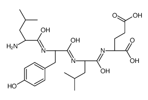 (2S)-2-[[(2S)-2-[[(2S)-2-[[(2S)-2-amino-4-methylpentanoyl]amino]-3-(4-hydroxyphenyl)propanoyl]amino]-4-methylpentanoyl]amino]pentanedioic acid结构式