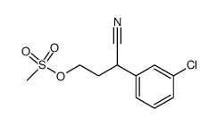 [3-(3-chlorophenyl)-3-cyanopropyl] methanesulfonate结构式