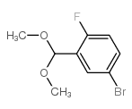 5-溴-2-氟苯甲醛二甲基乙酸酯结构式