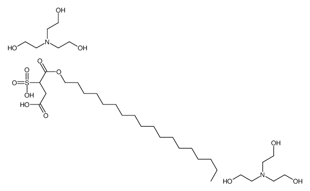 1-octadecyl hydrogen 2-sulphosuccinate, compound with 2,2',2''-nitrilotri[ethanol] (1:2)结构式