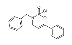 3-Benzyl-2-chloro-6-phenyl-3,4-dihydro-[1,3,2]oxazaphosphinine 2-oxide结构式