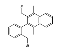 3-Brommethyl-1,4-dimethyl-2-(2-brommethyl-phenyl)-naphthalin Structure
