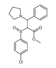 methyl 2-(p-chlorophenylsulphinyl)-3-phenyl-3-pyrrolidinopropanoate结构式