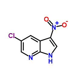 5-氯-3-硝基-1H-吡咯并[2,3-b]吡啶结构式