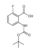 2-((叔丁氧基羰基)氨基)-6-氟苯甲酸结构式