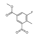 3-氟-4-甲基-5-硝基苯甲酸甲酯结构式