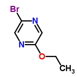 2-溴-5-乙氧基吡嗪结构式