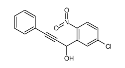 1-(5-chloro-2-nitro-phenyl)-3-phenyl-prop-2-yn-1-ol结构式