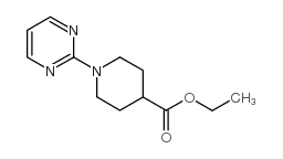 1-(2-嘧啶基)哌啶-4-甲酸乙酯结构式