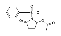[1-(benzenesulfonyl)-5-oxopyrrolidin-2-yl] acetate Structure