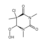 trans-5-chloro-6-hydroperoxy-1,3-dimethyl-5,6-dihydrothymine Structure