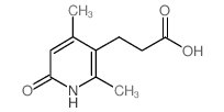 3-(2,4-二甲基-6-氧代-1,6-二氢吡啶-3-基)-丙酸结构式