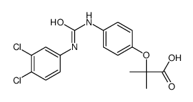 2-[4-[(3,4-dichlorophenyl)carbamoylamino]phenoxy]-2-methylpropanoic acid Structure