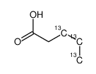 戊酸-3,4,5-13C3结构式