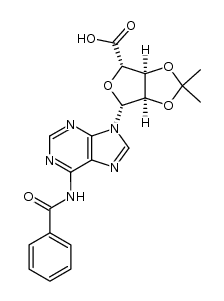 N6-benzoyl-2',3'-isopropylidene-5'-carboxylic acid-5'-deoxy-adenosine Structure