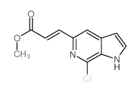 (E)-3-(7-氯-1H-吡咯并[2,3-c]吡啶-5-基)丙烯酸甲酯结构式