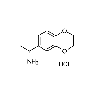(R)-1-(2,3-二氢苯并[b][1,4]二氧杂环己烷-6-基)乙胺盐酸盐结构式