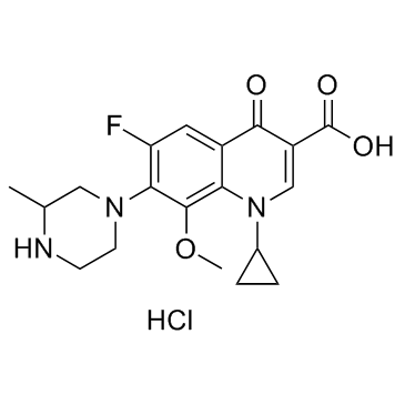 Gatifloxacin hydrochloride structure