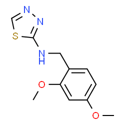 N-(2,4-二甲氧苄基)-1,3,4-噻二唑-2-胺结构式