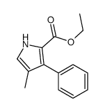 4-甲基-3-苯基-1H-吡咯-2-羧酸乙酯结构式