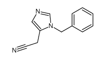 (1-benzyl-1H-imidazol-5-yl)acetonitrile(SALTDATA: HCl) Structure