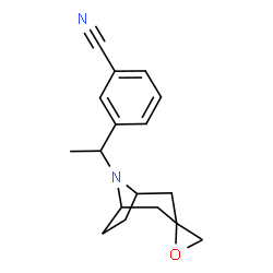 3-(1-(8-Azaspiro[bicyclo[3.2.1]octane-3,2'-oxiran]-8-yl)ethyl)benzonitrile结构式