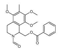 (2-formyl-5,7,8-trimethoxy-6-methyl-3,4-dihydro-1H-isoquinolin-1-yl)methyl benzoate Structure