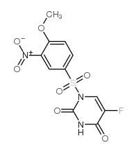 5-fluoro-1-(4-methoxy-3-nitro-phenyl)sulfonyl-pyrimidine-2,4-dione结构式