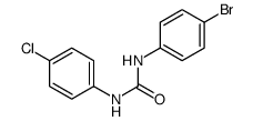 1-(4-bromophenyl)-3-(4-chlorophenyl)urea结构式